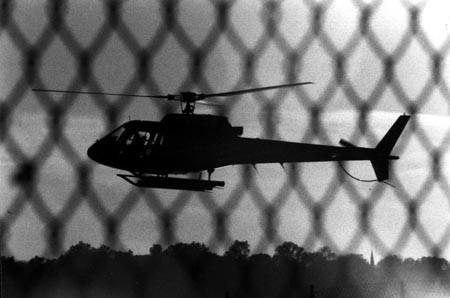 Chopper through fence