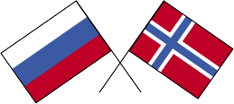 Norge-Russland flagg