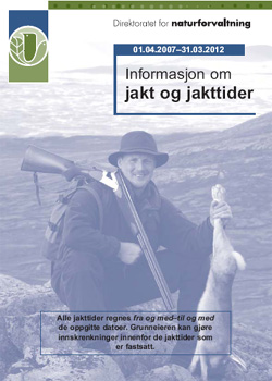 Forsidebilde til Brosjyren Informasjon om jakt og jakttider, 2007 - 2012 - Copyright: DN