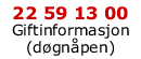 Akutt telefon ved forgiftninger tlf 22591300 (d�gn�pen)