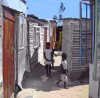 Barn i township utanfor Cape Town.