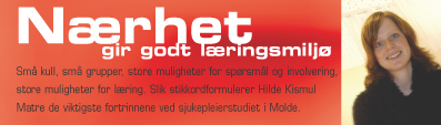 Nærhet gir godt læringsmiljø!