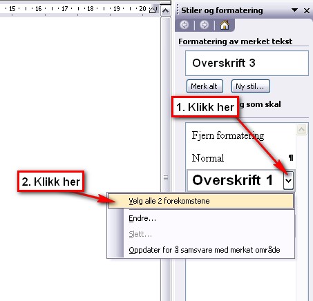 overskrifter/nummerert3 - Copyright: brukersenter@hist.no