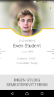 Ikke gydlig studentbevis
